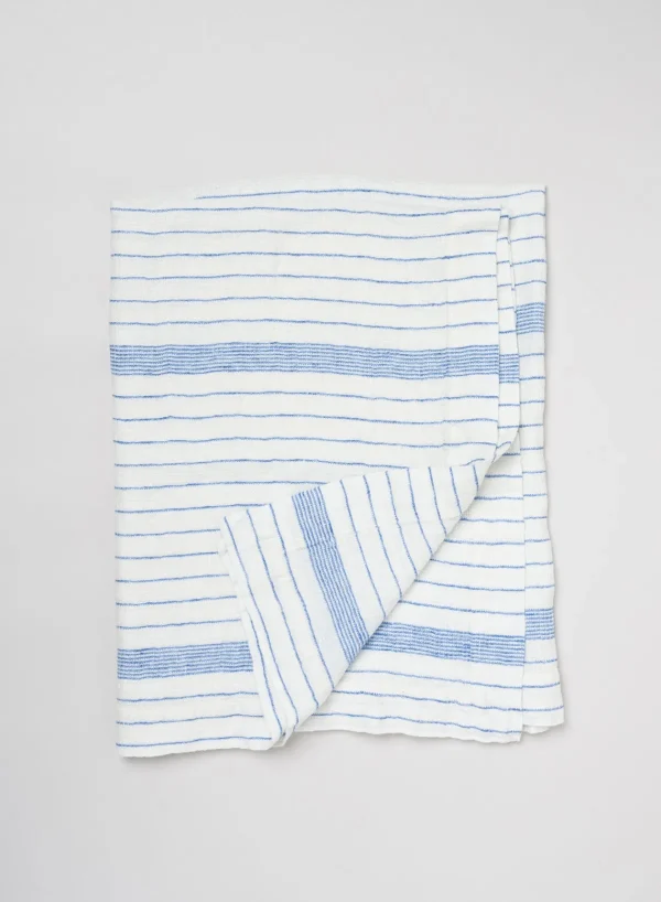 SUSAN BIJL Beach Towel Waffle In Blue Stripe< Keuken & Tafelaankleding | Textiel