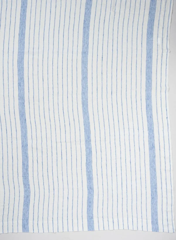 SUSAN BIJL Beach Towel Waffle In Blue Stripe< Keuken & Tafelaankleding | Textiel