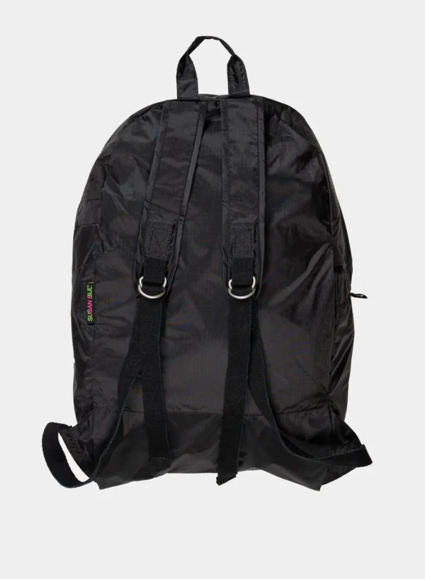 SUSAN BIJL Black & Black LARGE< The New Foldable Backpack
