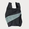 SUSAN BIJL Black & Grey MEDIUM< The New Shopping Bag