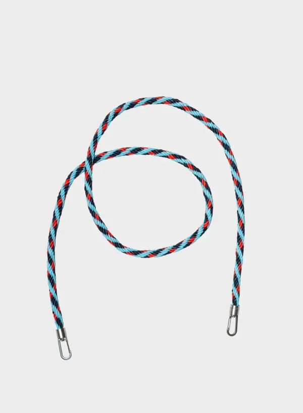 SUSAN BIJL Blue & Red Alert LONG< The New Kumihimo Strap | The New Strap
