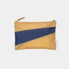 SUSAN BIJL Camel & Navy MEDIUM< The New Pouch