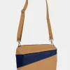SUSAN BIJL Camel & Navy MEDIUM< The New Bum Bag