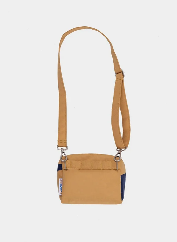 SUSAN BIJL Camel & Navy SMALL< The New Bum Bag