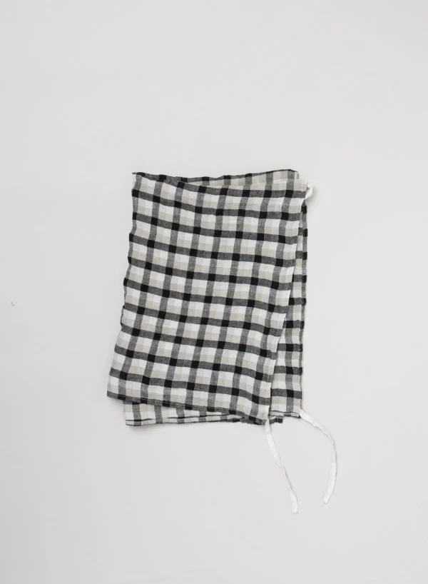 SUSAN BIJL Dish Towel Washed Linen In School Checks< Keuken & Tafelaankleding | Textiel