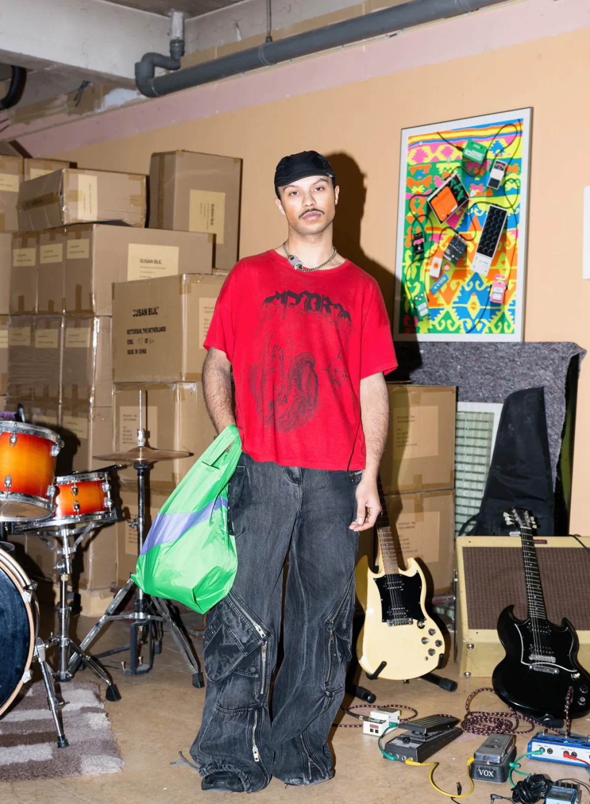 greenscreen__treble__medi_1.webp SUSAN BIJL Greenscreen & Treble MEDIUM< The New Shopping Bag