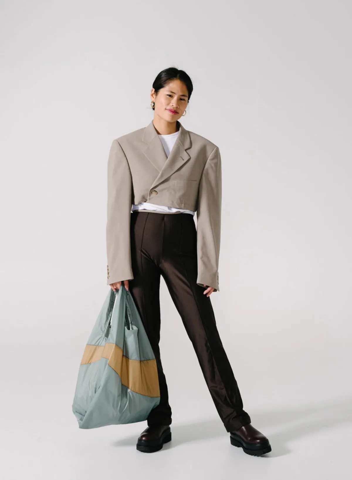 grey__camel_large_1.webp SUSAN BIJL Grey & Camel LARGE< The New Shopping Bag
