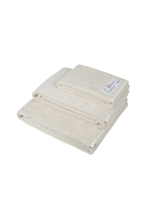 SUSAN BIJL Hand Towel In Bone White, Heavy< Textiel