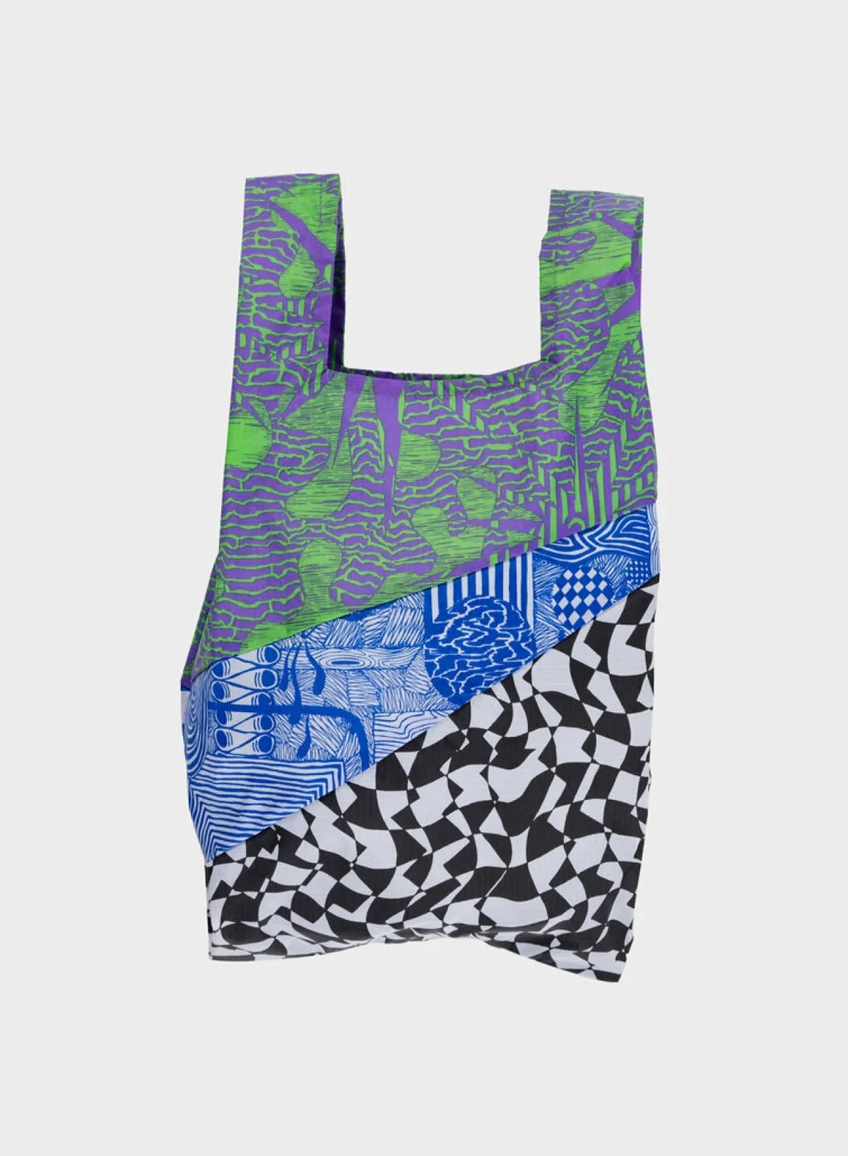 kiki_bouba_blue_medium_0.webp SUSAN BIJL Kiki Bouba Blue MEDIUM< The New Shopping Bag