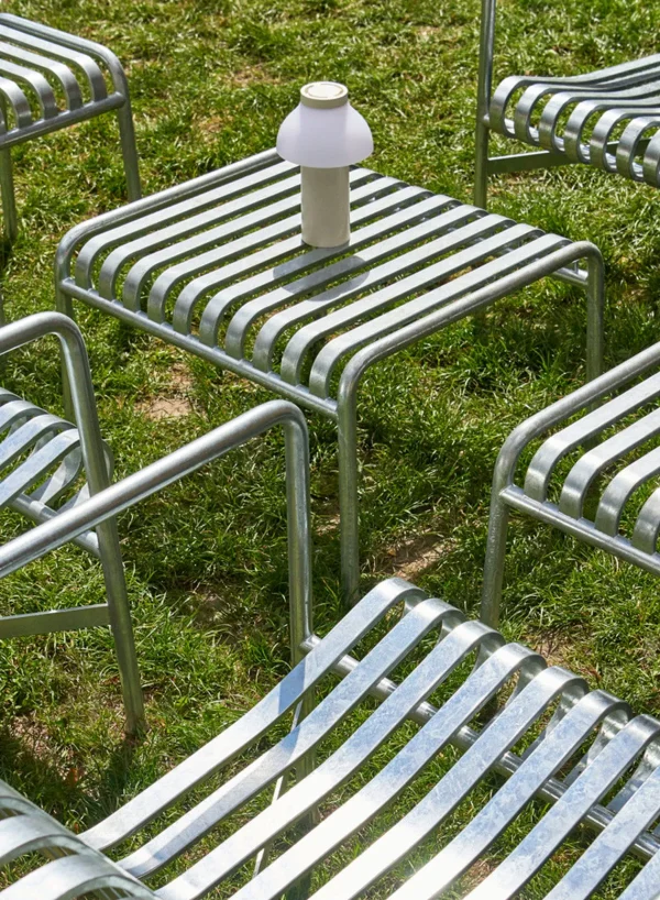 SUSAN BIJL Palissade Ottoman In Galvanised Steel< Meubels