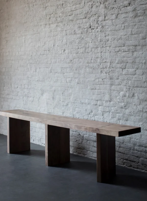 SUSAN BIJL (Showroom) Bench Walnut Solid, LARGE< Meubels