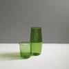 SUSAN BIJL (Showroom) Carafe & Tumbler, Diamine Green< Glaswerk