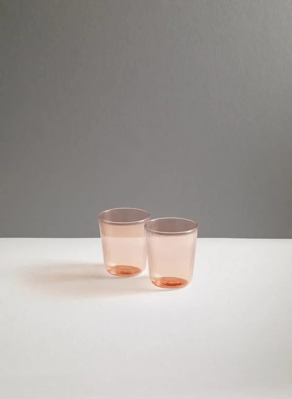 SUSAN BIJL (Showroom) Tumbler, Set Of Two, Cameo Pink< Glaswerk
