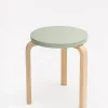 SUSAN BIJL Stool 60, Legs Birch, Seat Green< Meubels