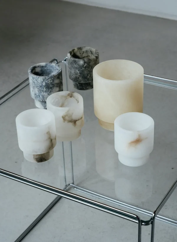 SUSAN BIJL Tlight Holder, Grey, SMALL< Kaarsenhouders